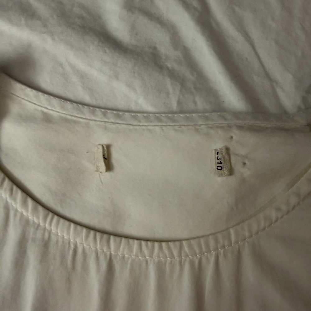 CELINE Phoebe Long Sleeve Cotton Silk Long Sleeve Top Blouse White 38 6-8 - Picture 6 of 13